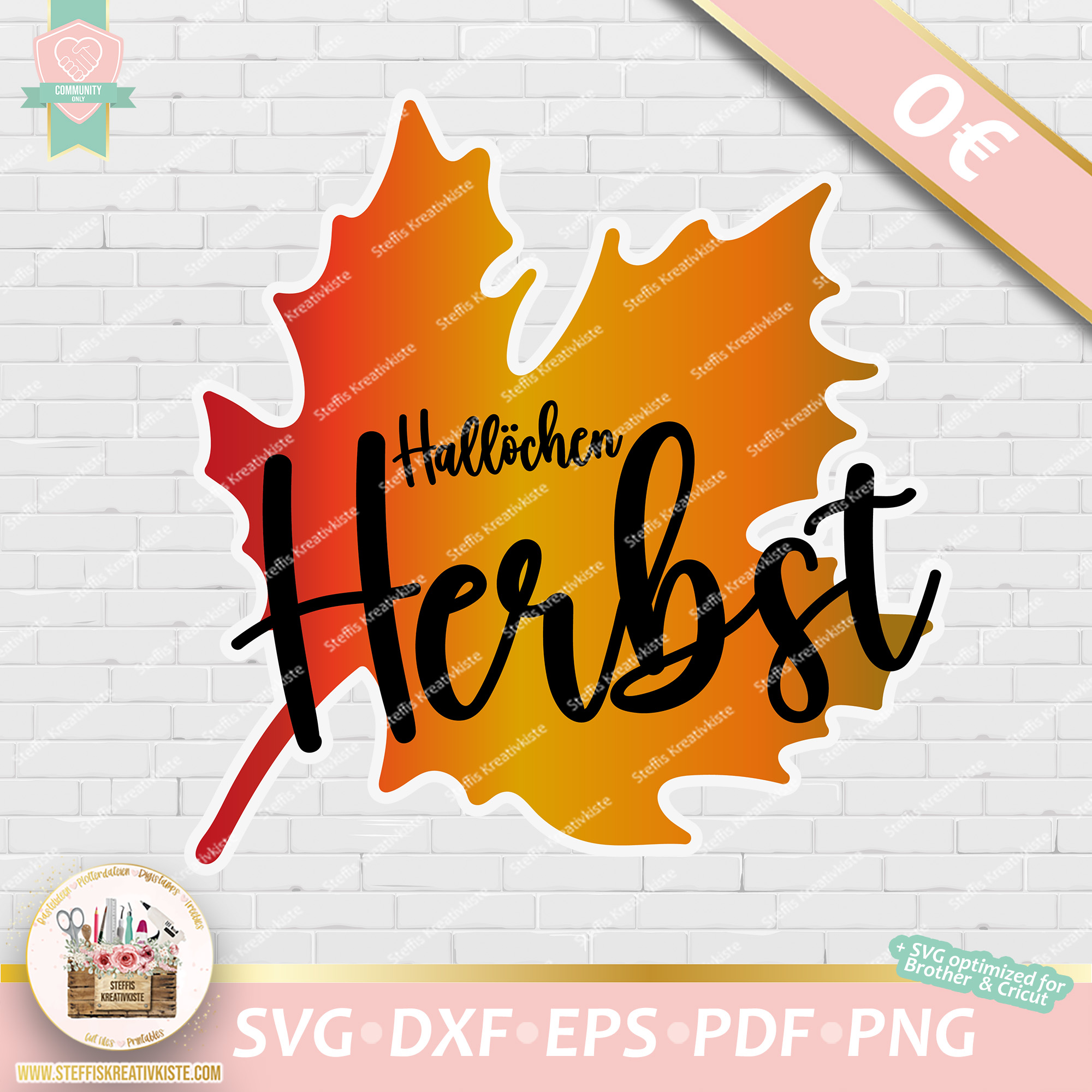 Plotterdatei Hallöchen Herbst in SVG, PNG, DXF 0 Datei