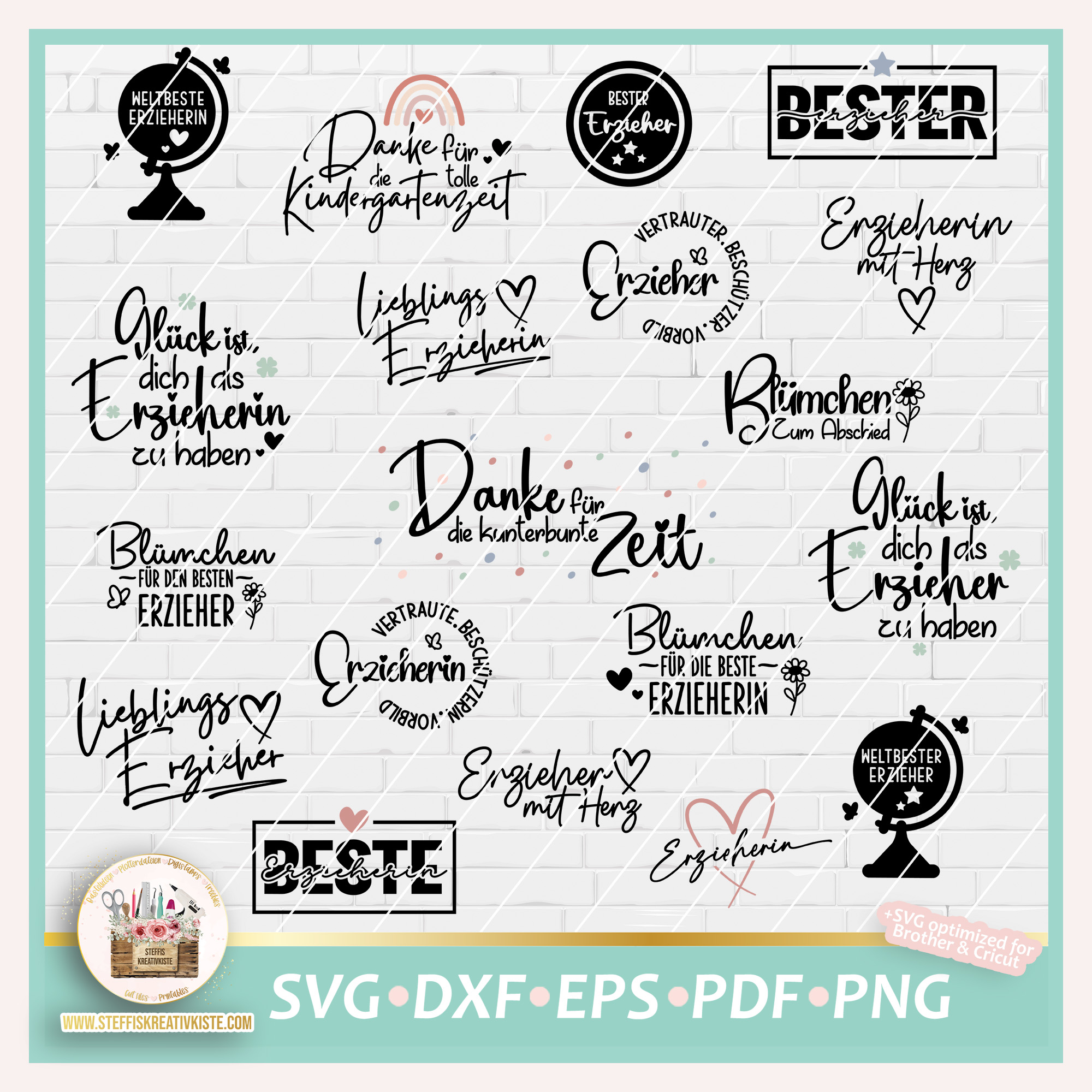 Plotterdatei Allerlei Sprüche für Erzieher in SVG, PNG, DXF